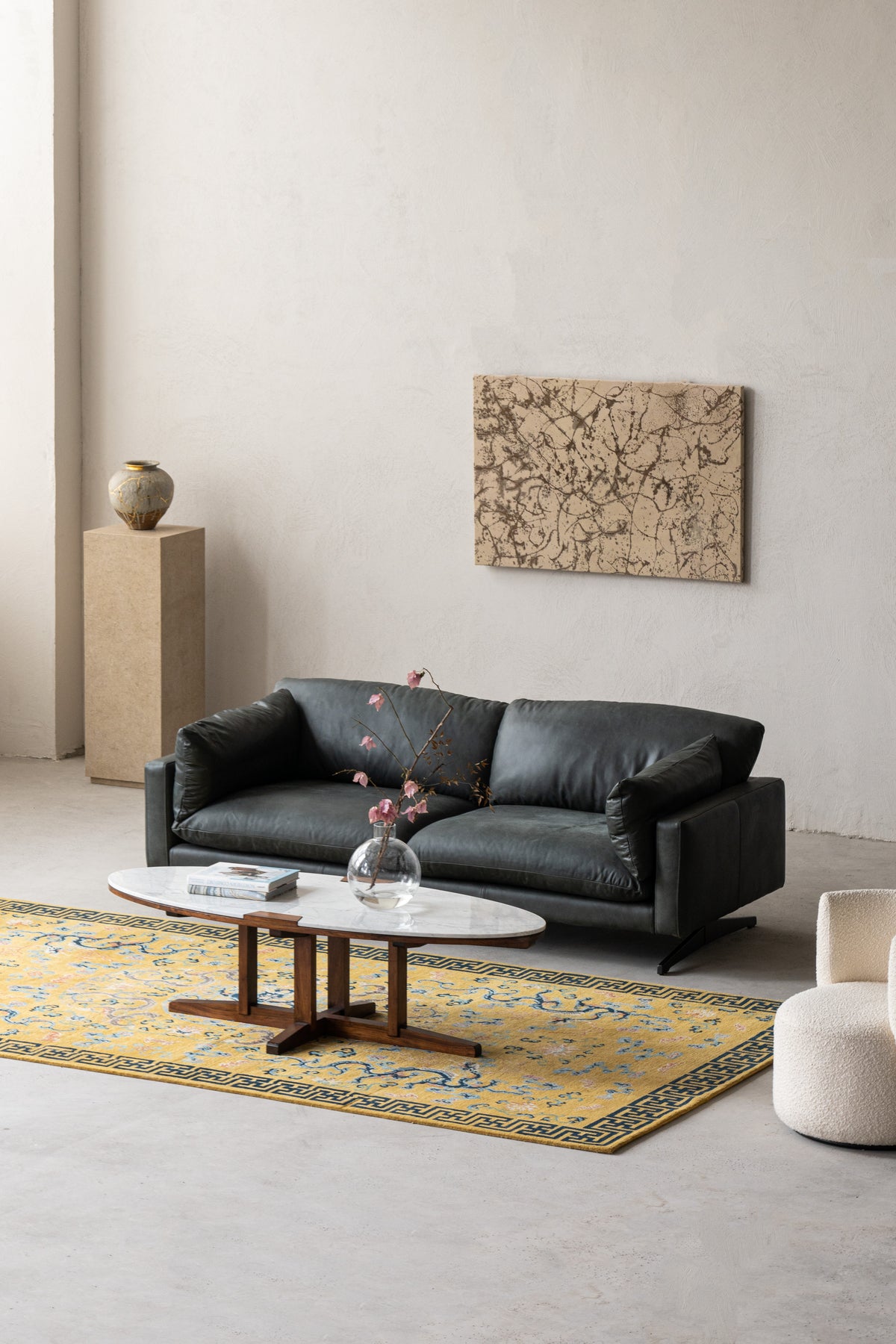 Handwoven Wool Kang Rug – Imperial Nine Dragon Bat & Wan Symbol Motif, Forbidden City Series