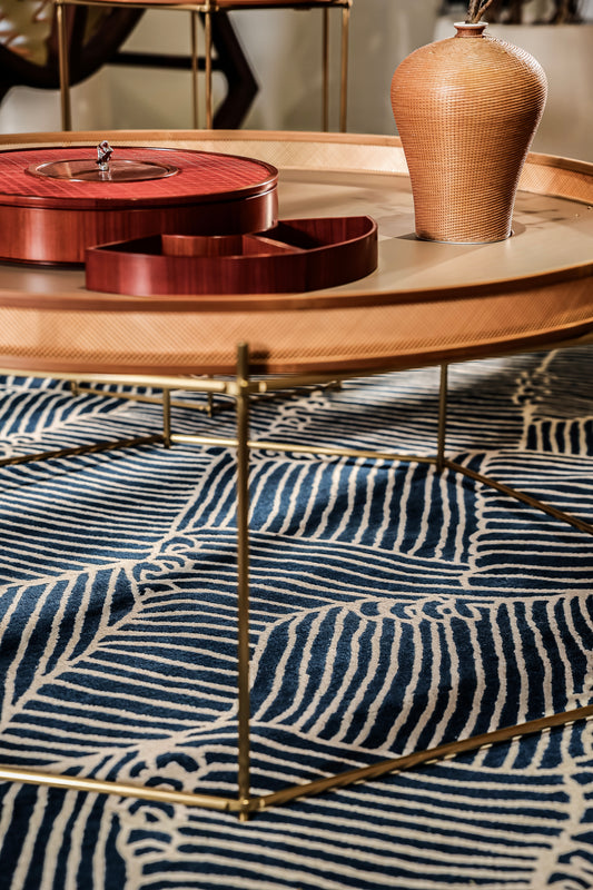 Handmade Wool Tibetan Rug with Mountain and River Pattern