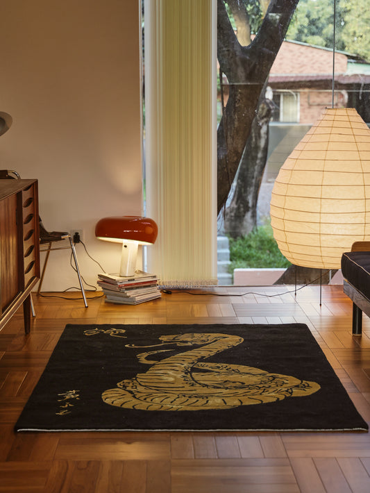 Handwoven Wool Tibetan Rug