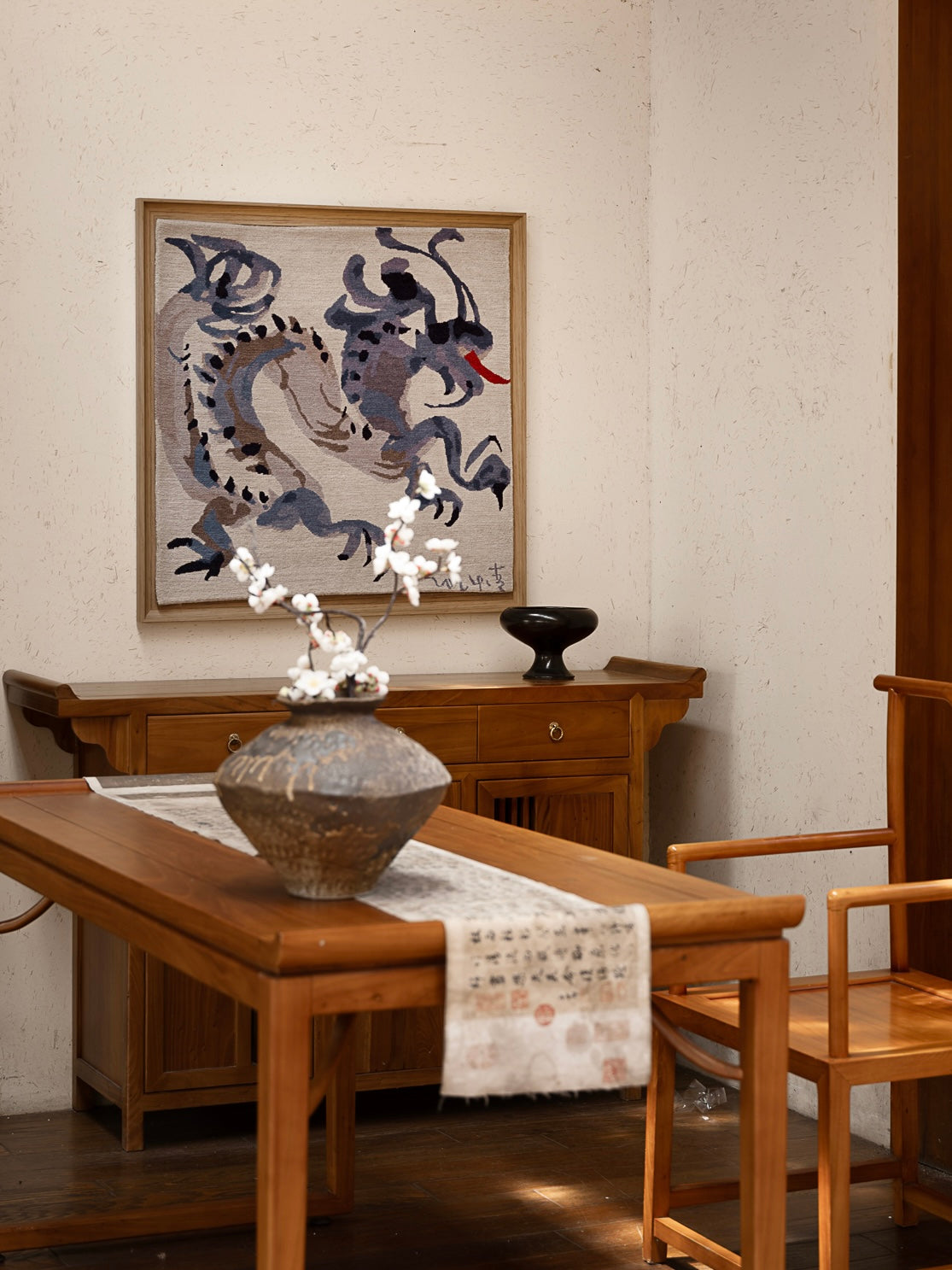 Hand‑Woven Tibetan Wool Rug