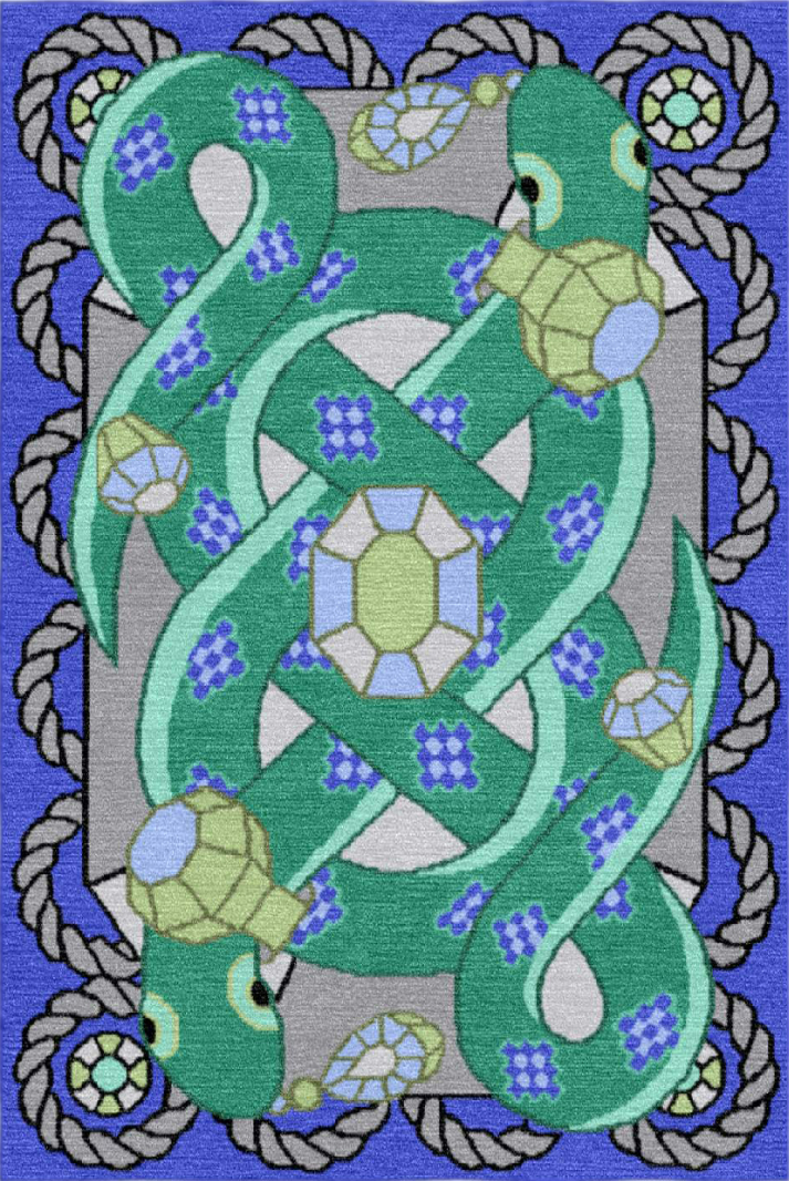 Handwoven Wool Tibetan Rug
