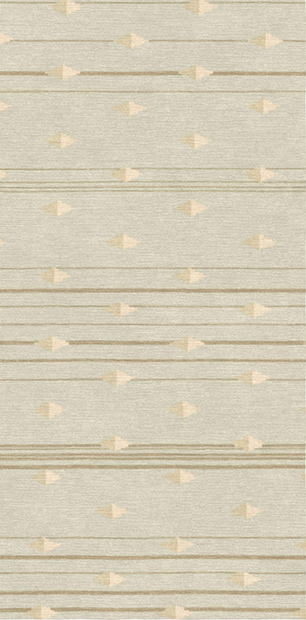 Handmade Wool Tibetan Rug with Sand-Gold Pattern