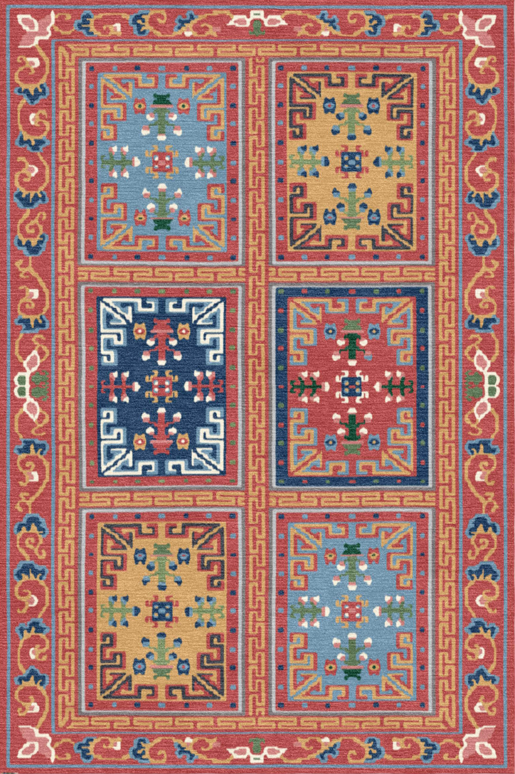 Handwoven Wool Tibetan Rug - Tibetan cabinet