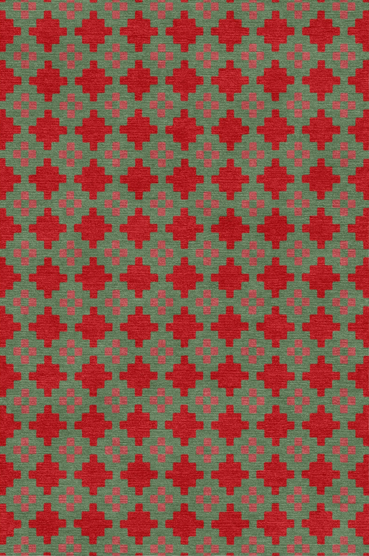 Handwoven Wool Tibetan Rug