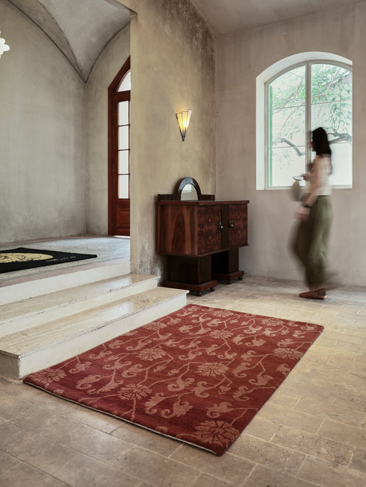 Handwoven Wool Tibetan Rug