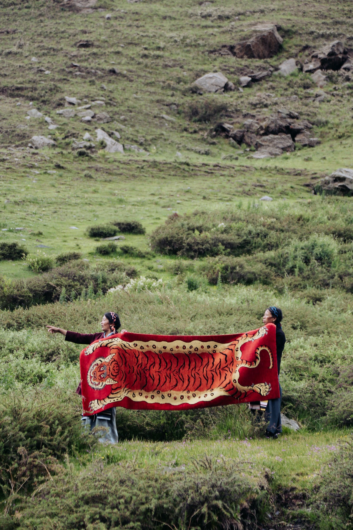 Handwoven Wool Tibetan Rug