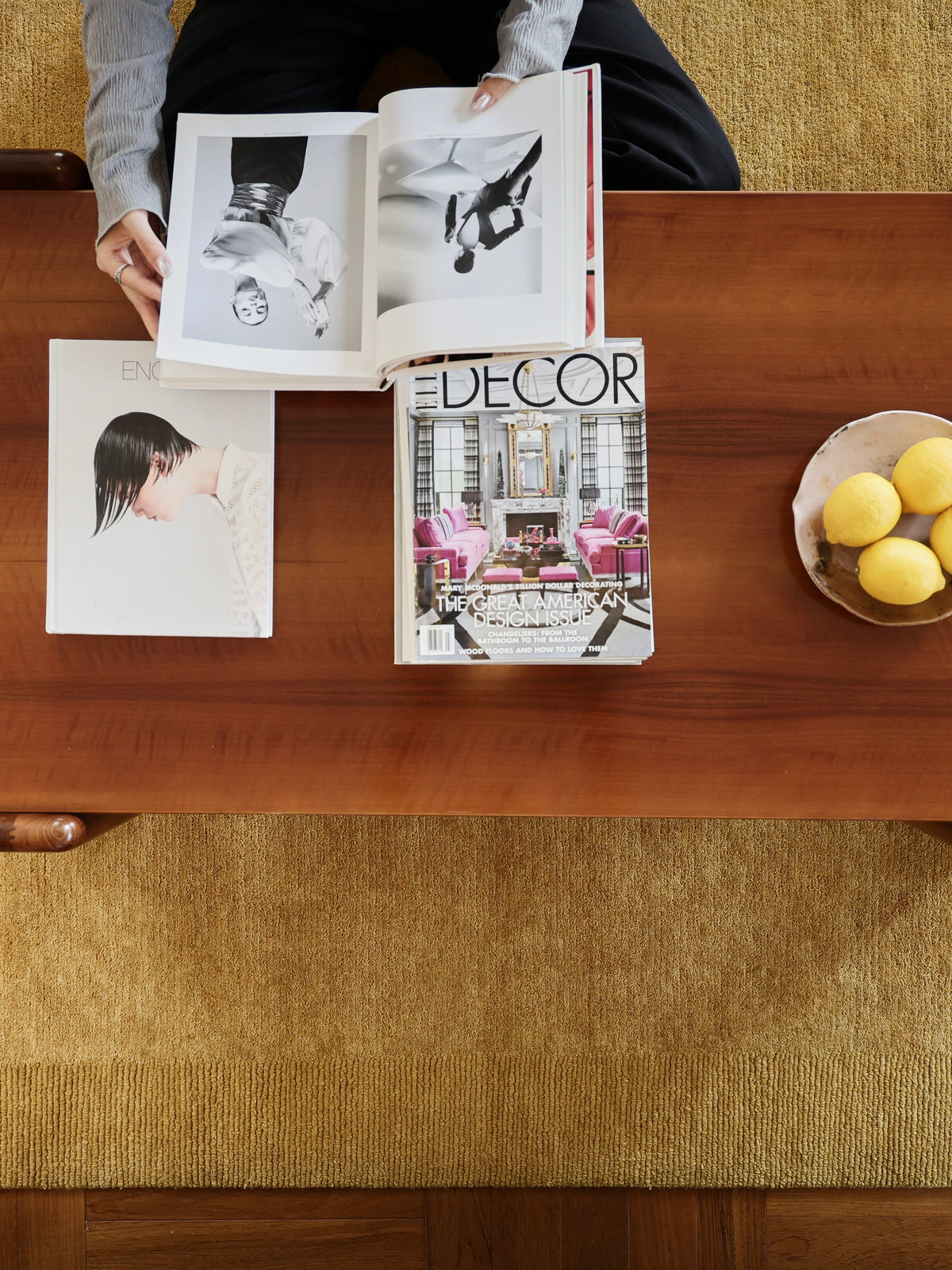 Handmade Wool Tibetan Rug with Gilded‑Gold Pattern