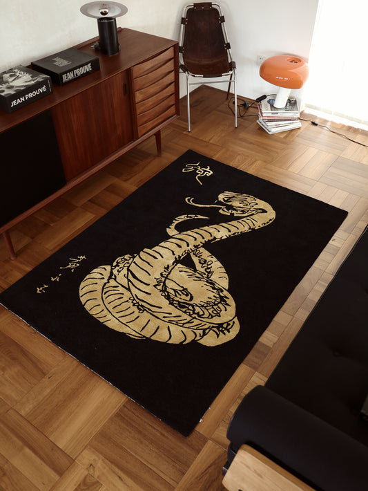 Handwoven Wool Tibetan Rug