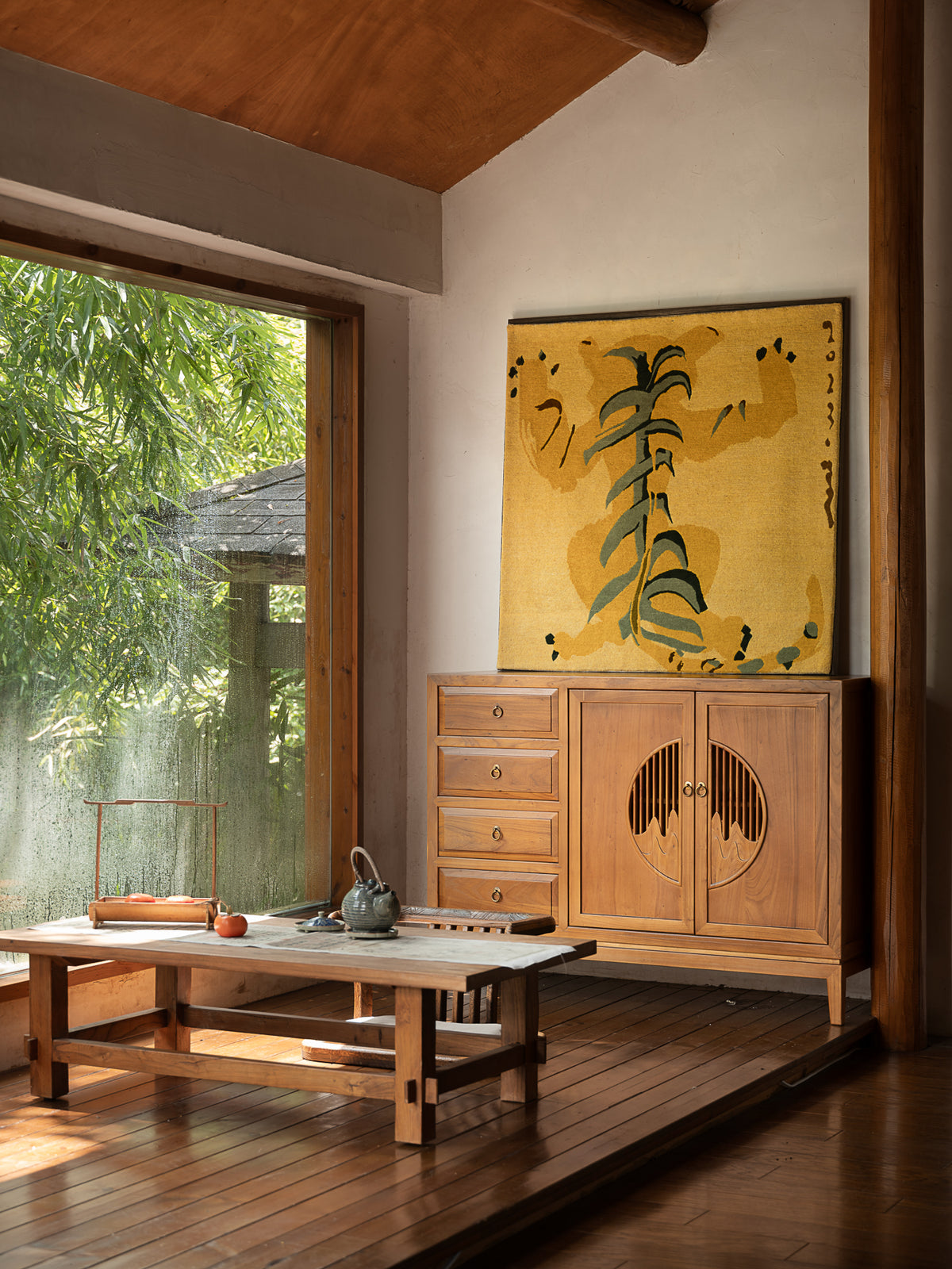 Hand‑Woven Tibetan Wool Rug, Tiger Motif