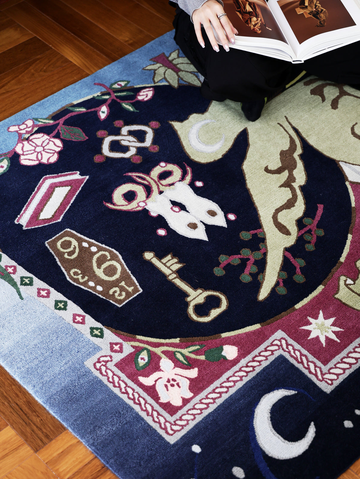 Handwoven Wool Tibetan Rug