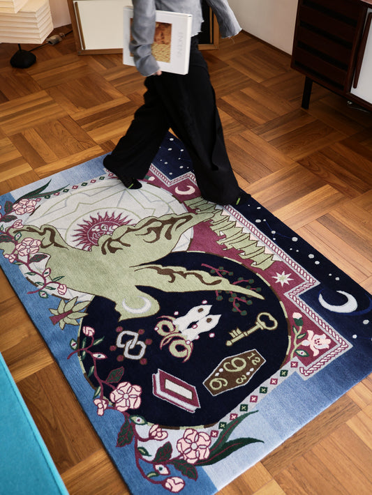 Handwoven Wool Tibetan Rug