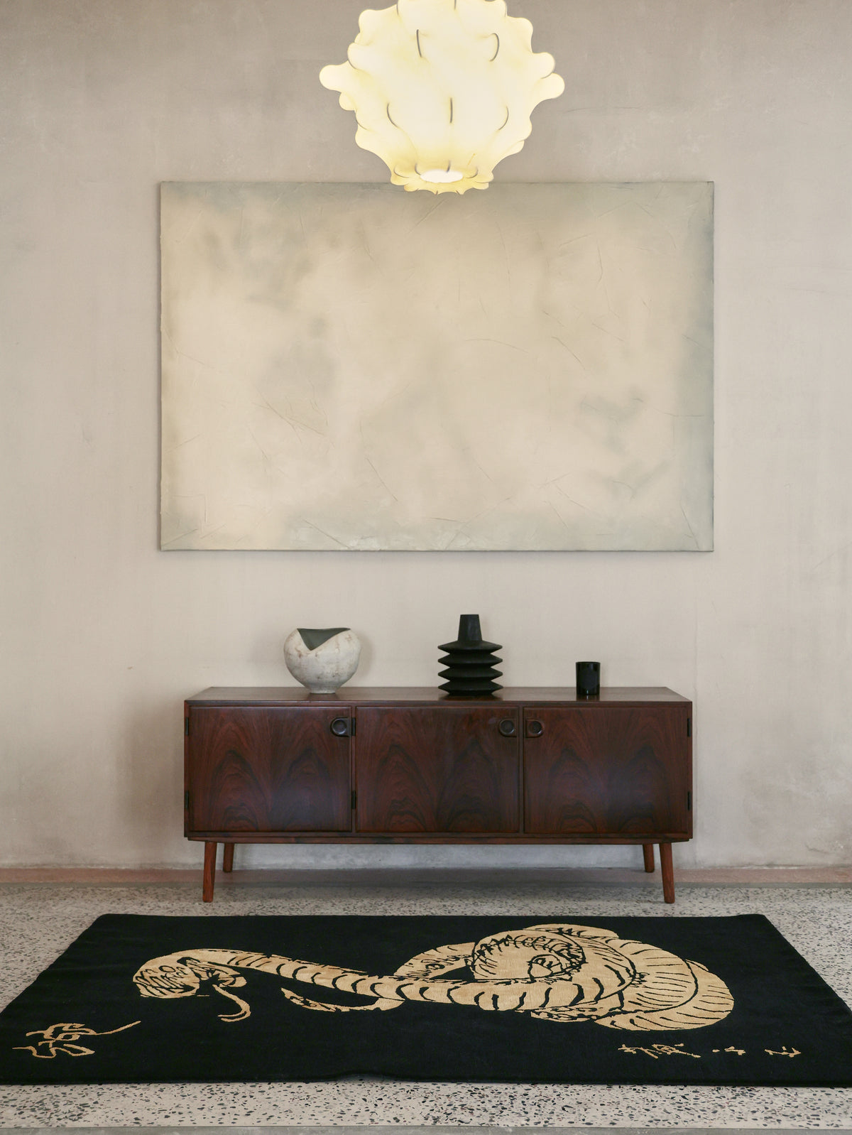 Handwoven Wool Tibetan Rug