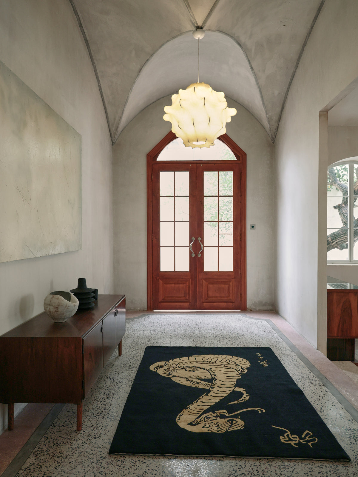 Handwoven Wool Tibetan Rug