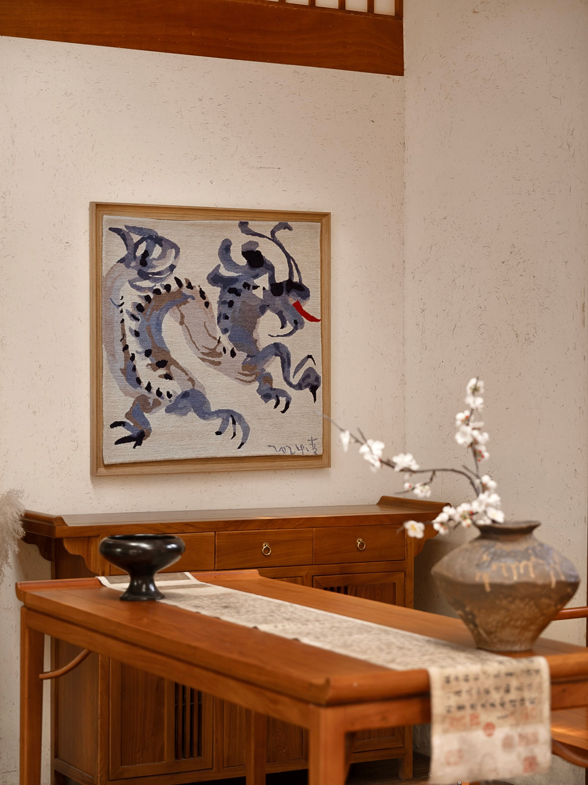 Hand‑Woven Tibetan Wool Rug