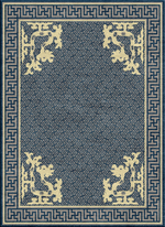 Handwoven Wool Imperial Tibetan Rug – Traditional Wan Symbol & Auspicious Cloud Motif