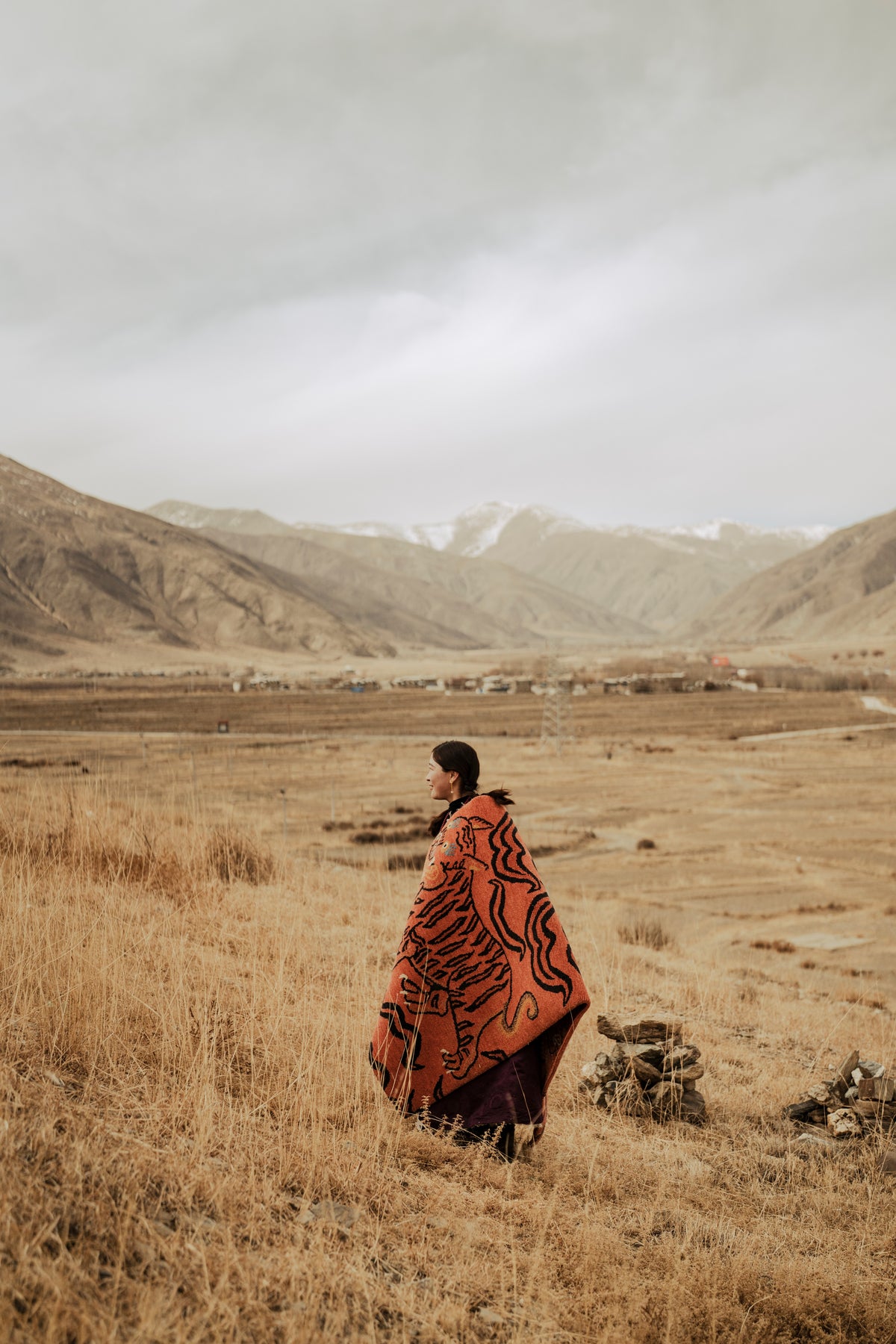 Handwoven Wool Tibetan Rug