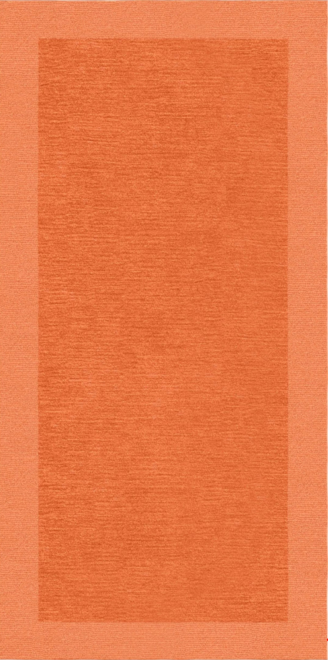 Handmade Wool Tibetan Rug with Burnt‑Orange Pattern