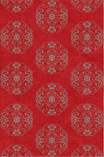 Handmade Wool Tibetan Rug with Ornate Splendid Brocade Pattern