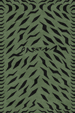 Handwoven wool carpet with tiger pattern