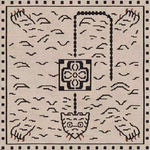 Handwoven Wool Tibetan Rug - Traditional Tiger Pelt Motif