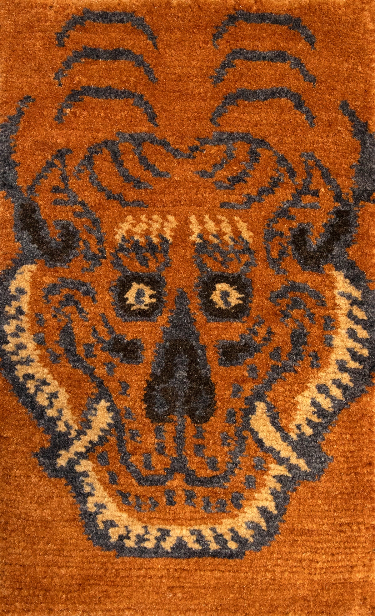 Handmade Wool Tibetan Coaster with Tiger Tea Talisman Pattern