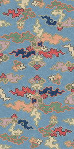 Handmade Wool Tibetan Rug with Auspicious Cloud Pattern