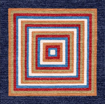 Handwoven Wool Tibetan Rug - Lungta Five-Coloured Prayer Flags Motif
