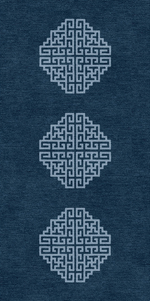Handwoven Wool Tibetan Rug - Kui Border & Meander Geometric Motif